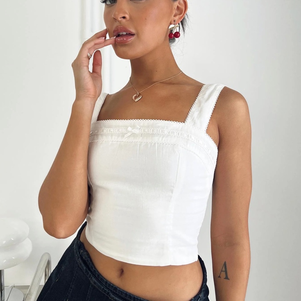 Princess Polly Weavery Top White